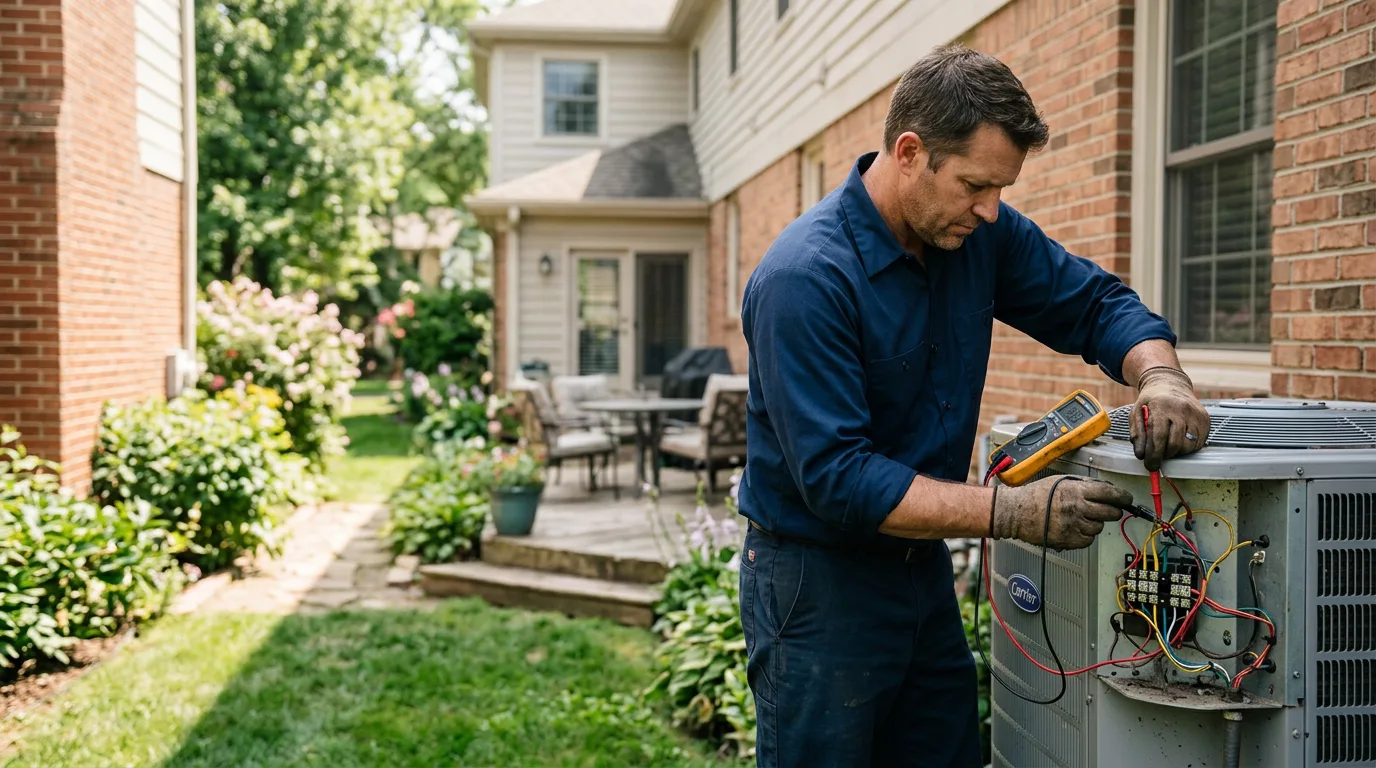 HVAC technician working near Manassas, VA